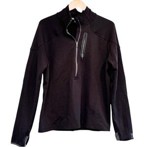 Smartwool Black Merino Wool Nylon Pocket Thumbholes Jacket Heavyweight Large